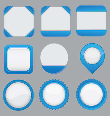 Set of copy space web elements for design -  buttonsのイラスト素材