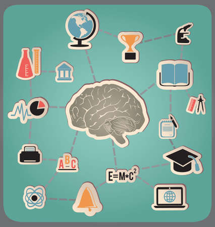 Concept of education and science - illustrationのイラスト素材