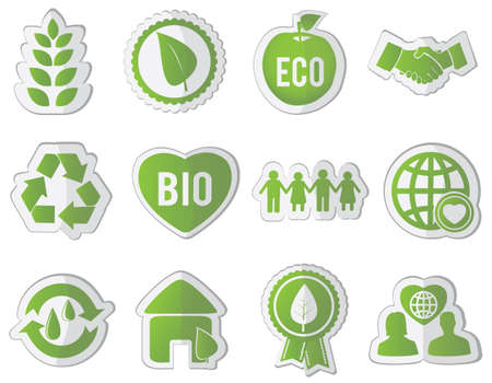set of eco stickers -  illustrationのイラスト素材