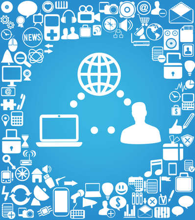 user and social media -  illustrationのイラスト素材