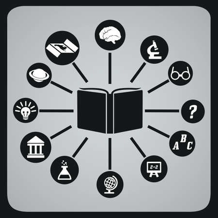 Concept of book and knowledge - vector illustrationのイラスト素材
