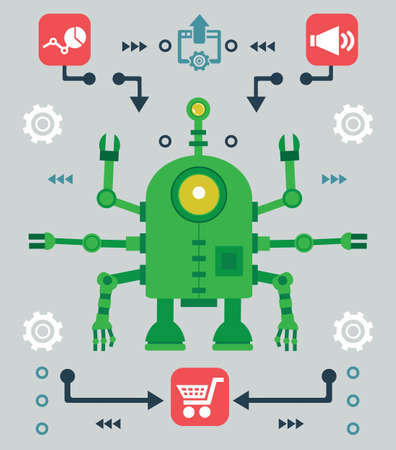 Concept of internet services  promotion  のイラスト素材