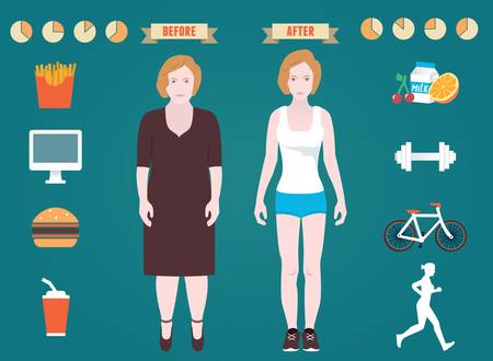 Infographic of fitness and sport  のイラスト素材