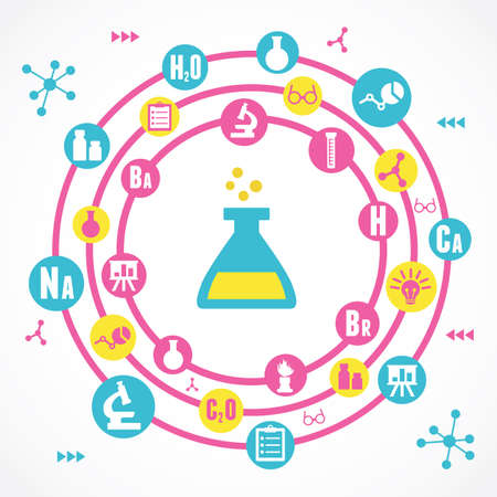 Concept of chemistry - vector illustrationのイラスト素材