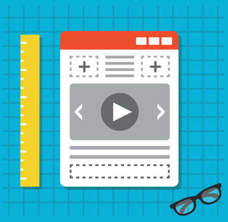Flowcharts and structures of websites illustration