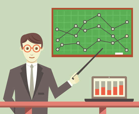 Data Processing, Business Planning and Business Optimization - vector illustrationのイラスト素材