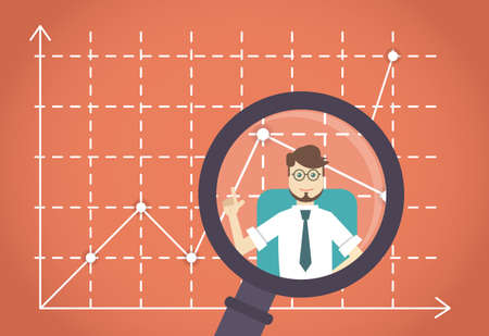 Business development by expert. Business leader - vector illustrationのイラスト素材