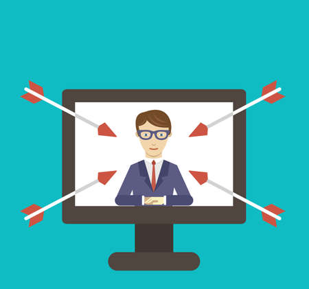 Concept of target audience with copyspace for text - vector illustrationのイラスト素材