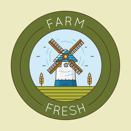 Farm fresh product - emblem のイラスト素材