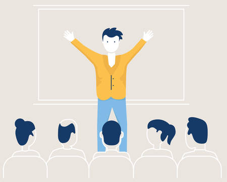 Vector illustration related to corporate management, business people training and professional consulting serviceのイラスト素材