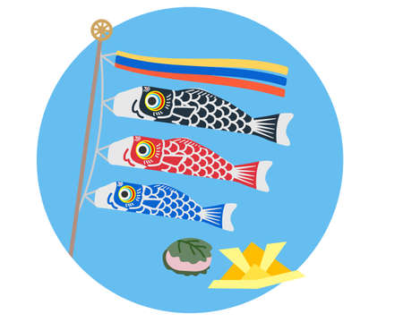 May 5 carp streamer illustrationのイラスト素材
