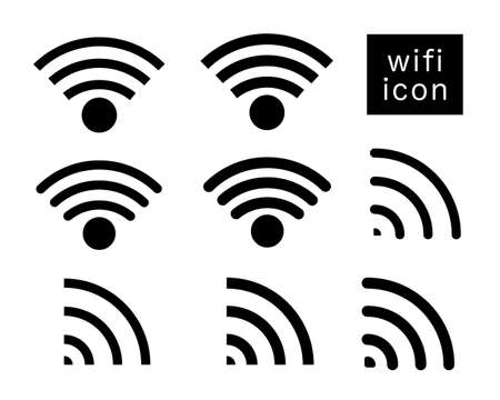 wifi silhouette vector iconのイラスト素材