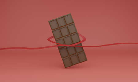 Chocolate background 3DCG illustration image