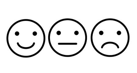 Face evaluation icon / vector illustrationのイラスト素材