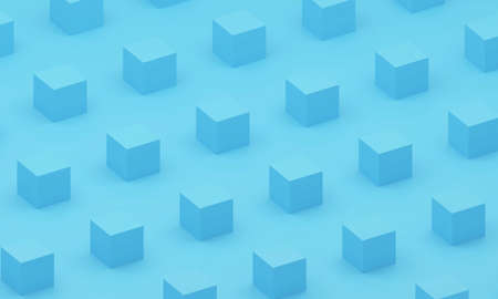 Square 3DCG image background / light blueの写真素材
