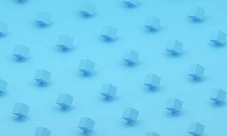 Square 3DCG image background / light blueの写真素材