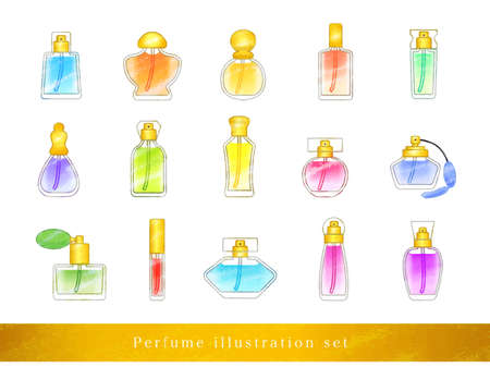 Perfume Illustration Set / analog styleのイラスト素材