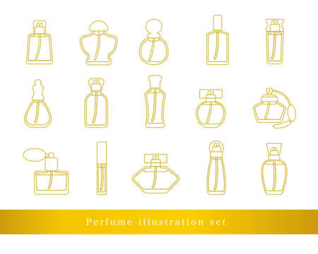 Perfume Illustration Set / line drawingのイラスト素材