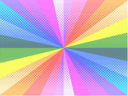 Colorful concentrated line background illustrationのイラスト素材