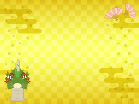 Japan style background / New Yearのイラスト素材