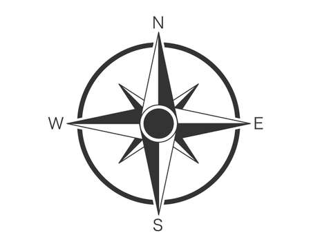 Compass icon illustration material / vectorのイラスト素材