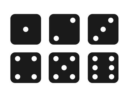 Dice illustration set material / vectorのイラスト素材