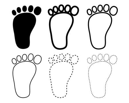 Footprint iconillation set / vectorのイラスト素材