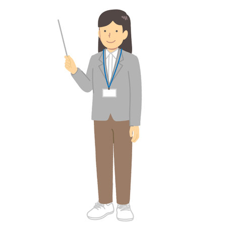 Illustration of a woman who teachesのイラスト素材
