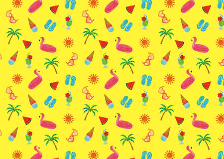 Tropical pattern illustrationの写真素材