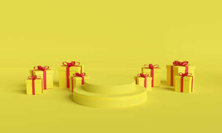 Present pedestal image 3dcg imageの写真素材