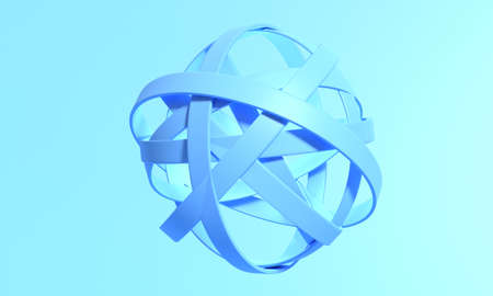 Blue sphere background 3dcg illustrationの写真素材