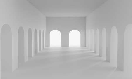 White building image 3DCG illustrationの写真素材