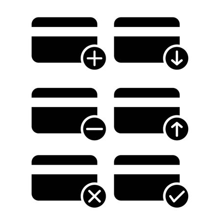 Card icon set : vectorのイラスト素材