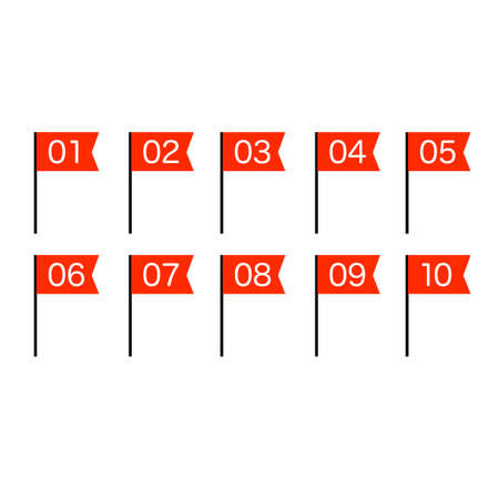 Number flag icon : vector