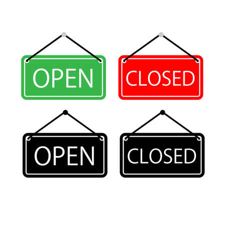 Open Close Icon Set: Vectorのイラスト素材