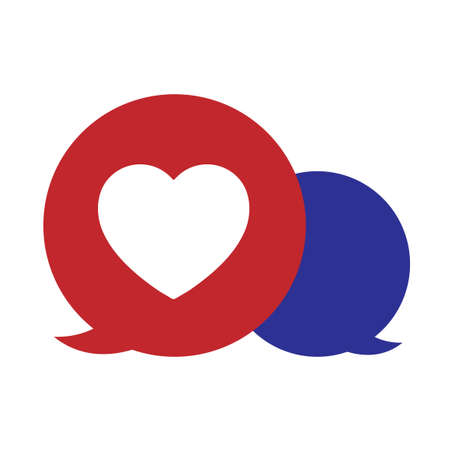 Heart speech bubble illustration : vector