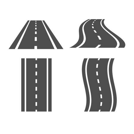 Road illustration icon : vectorのイラスト素材