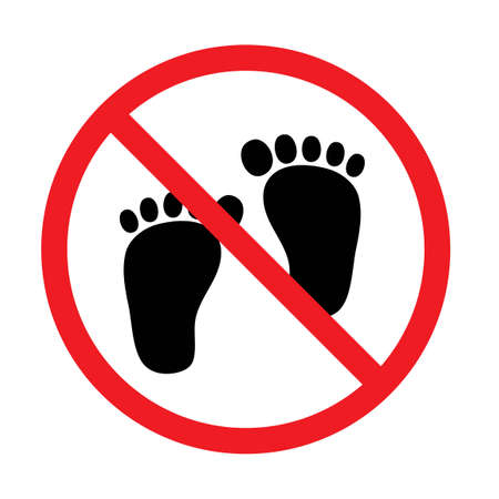 Shoes prohibited mark : Vectorのイラスト素材