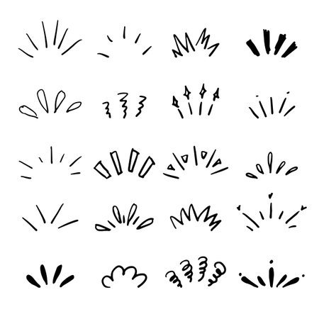 Various handwriting decoration set: vectorのイラスト素材