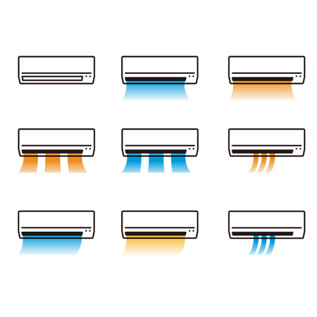 Air conditioner icon illustration set :  Vectorのイラスト素材