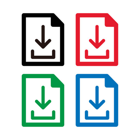 Arrow file icon set :  vectorのイラスト素材