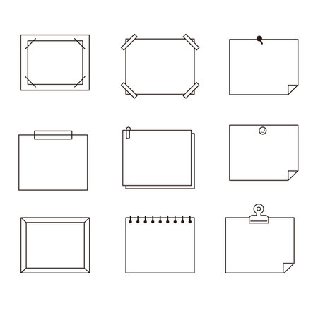 Memo illustration set: vectorのイラスト素材