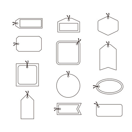 Tag label illustration : vectorのイラスト素材