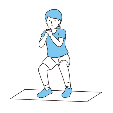Woman doing strength trainingのイラスト素材