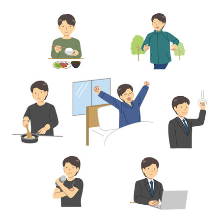 Life cycle illustration set : Vectorのイラスト素材