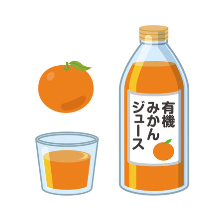 Tangerine Juice Illustration : Vectorのイラスト素材