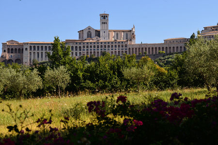 View of St Francis Church In Assisiの写真素材