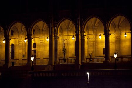 Palace at night in Budapestのeditorial素材
