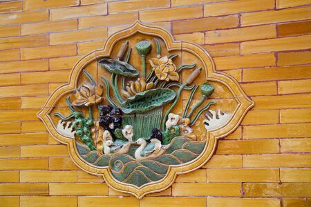 ceramic decorations in the Forbidden Cityのeditorial素材