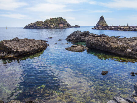 Seascape Acitrezza Sicily, Italyの写真素材